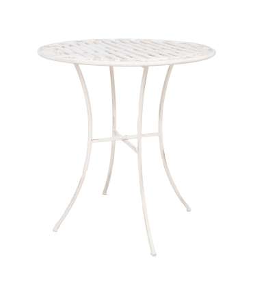 Laud JASMINE D70xH75cm, antiikvalge metall