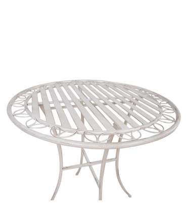 Laud JASMINE D70xH75cm, antiikvalge metall