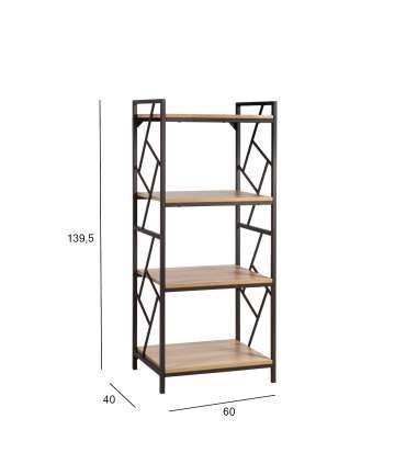 Полка STUDY 60x40xH139,5см, дуб