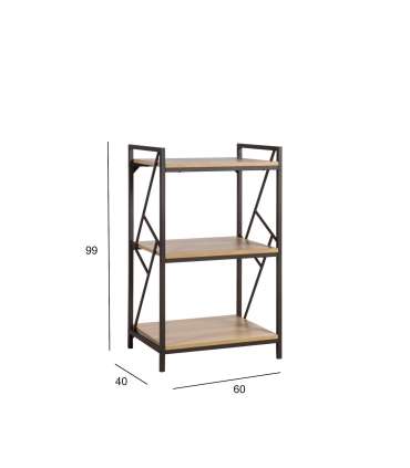 Полка STUDY 60x40xH99см, дуб