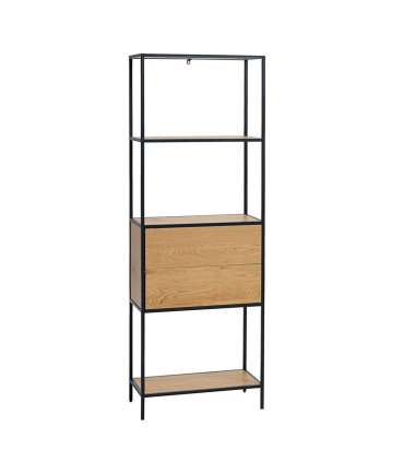 Riiul HEDVIG sahtliga 64x30xH178cm, saar/must