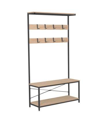 Esikuriiul HEDVIG 100x36xH180cm, saar/must