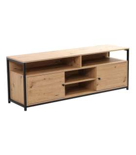 TV-laud STUDY 150x40xH54cm, tamm/must