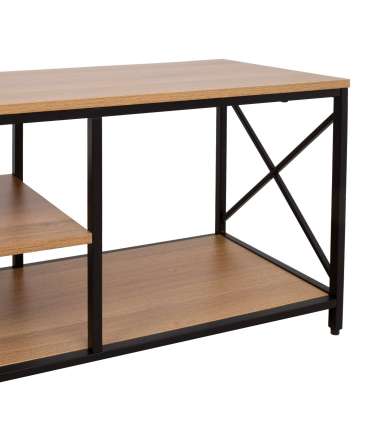 TV laud STUDY 140x40xH46,5cm, tamm/must