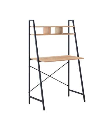 Kirjutuslaud STUDY riiuliga 84x44xH142cm, tamm/pruun