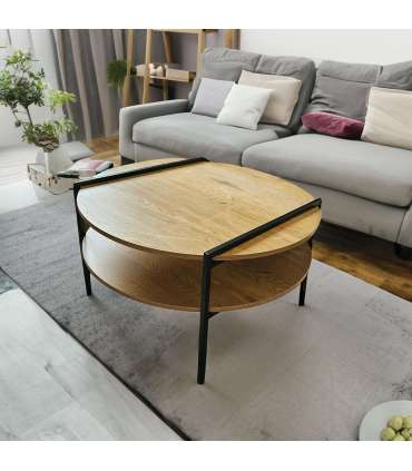 Diivanilaud HEDVIG 80x80xH45cm, saar/must