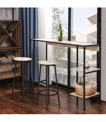 Baarikomplekt HEDVIG laud ja 2 baaripukk