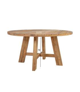 Laud KATALINA D150xH78cm, taaskasutatud tiikpuu