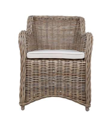 Tugitool KATALINA 62x62xH83cm, naturaalne rotang