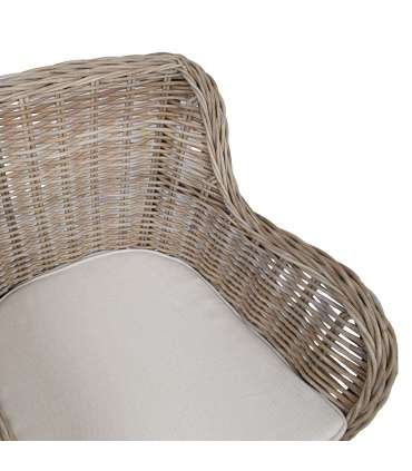 Tugitool KATALINA 62x62xH83cm, naturaalne rotang