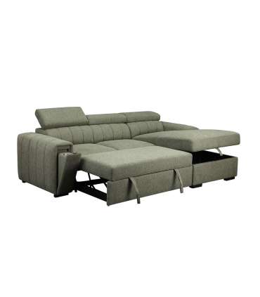 Nurgadiivanvoodi ODELIA PN 252x165xH82/100cm, heleroheline