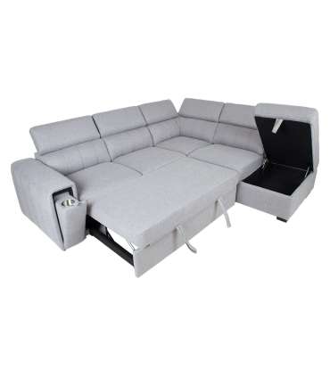 Nurgadiivanvoodi ODELIA-2 PN 263x227xH81/97cm, hall