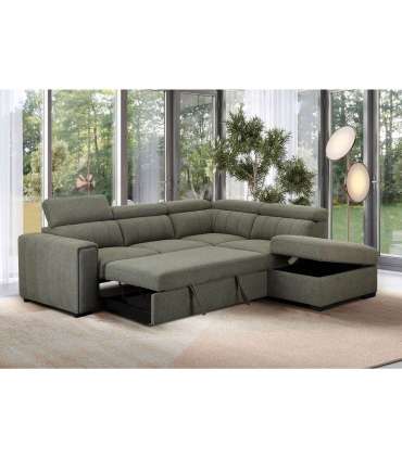 Nurgadiivanvoodi ODELIA-2 PN 263x227xH81/97cm, heleroheline