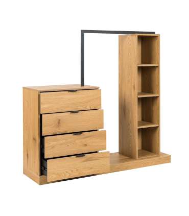 Esikumööbel NOVA 145x40xH137cm, tamm/mus