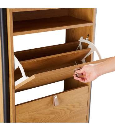 Jalatsikapp AALBORG 55,6x26xH91,5cm, tamm