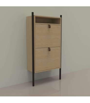 Jalatsikapp AALBORG 55,6x26xH91,5cm, tamm