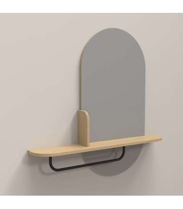 Peegel AALBORG riiuliga 92x15xH93cm, tam