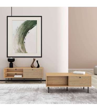 Diivanilaud LINE 100x50xH45cm, tammedekooriga melamiin