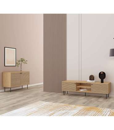 Kummut LINE 110x40xH74cm, tammedekooriga