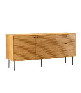 Kummut LINE 150x40xH74cm, tammedekooriga melamiin