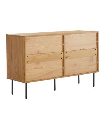 Kummut LINE 120x40xH75cm, tammedekooriga melamiin