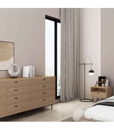 Kummut LINE 120x40xH75cm, tammedekooriga melamiin