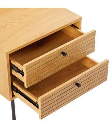 Öökapp LINE 2-sahtliga 50x40xH50cm, tammedekooriga melamiin