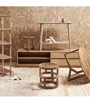 TV laud SACHA 180x40xH43cm, tammedekooriga melamiin