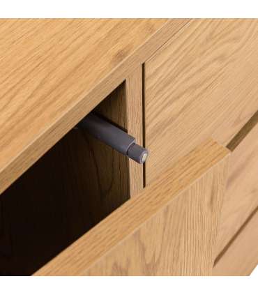 Kummut SACHA 160x40xH74cm, tammedekooriga melamiin