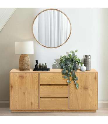 Kummut SACHA 160x40xH74cm, tammedekooriga melamiin