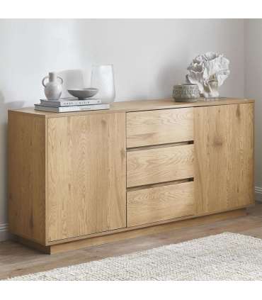 Kummut SACHA 160x40xH74cm, tammedekooriga melamiin