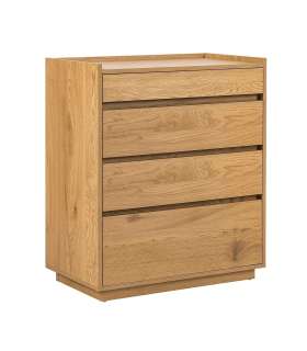 Kummut SACHA 75x40xH89cm, tammedekooriga melamiin