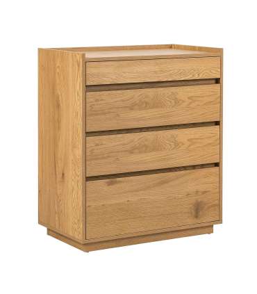 Kummut SACHA 75x40xH89cm, tammedekooriga melamiin