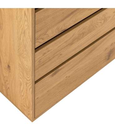 Kummut SACHA 75x40xH89cm, tammedekooriga melamiin