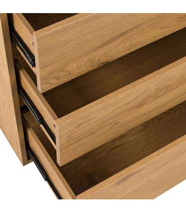 Kummut SACHA 75x40xH89cm, tammedekooriga melamiin