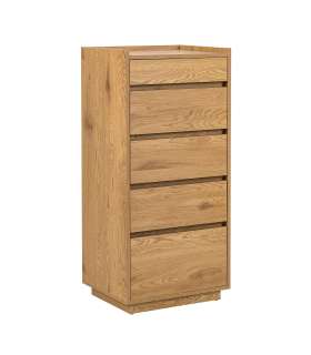 Kummut SACHA 50x40xH109cm, tammedekooriga melamiin