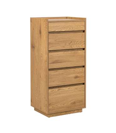 Kummut SACHA 50x40xH109cm, tammedekooriga melamiin