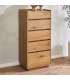 Kummut SACHA 50x40xH109cm, tammedekooriga melamiin