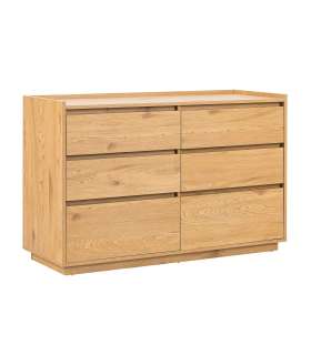 Kummut SACHA 120x40xH80cm, tammedekooriga melamiin