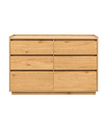 Kummut SACHA 120x40xH80cm, tammedekooriga melamiin