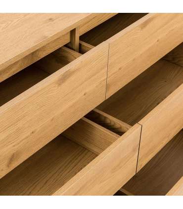 Kummut SACHA 120x40xH80cm, tammedekooriga melamiin