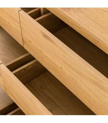 Kummut SACHA 120x40xH80cm, tammedekooriga melamiin