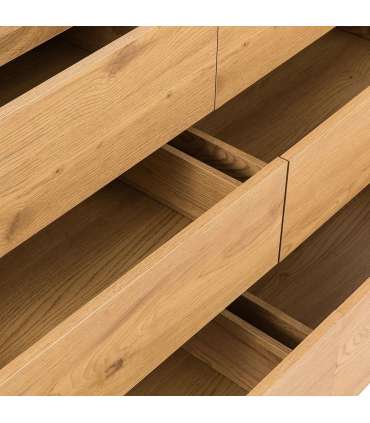 Kummut SACHA 120x40xH80cm, tammedekooriga melamiin