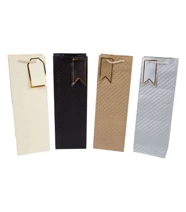 Kinkekott pudelile LEE 12x9x39cm, mix