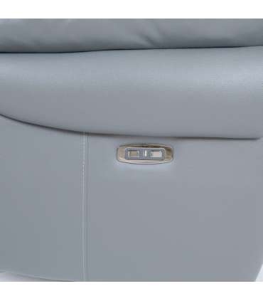 Tugitool BOWEN elektriline recliner 95x86xH102cm, hallikasbeež naturaalne nahk