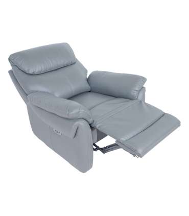 Tugitool BOWEN elektriline recliner 95x86xH102cm, hallikasbeež naturaalne nahk