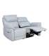 Diivan BOWEN 2-kohaline elektriline recliner 150x86xH102cm, hallikasbeež naturaalne nahk