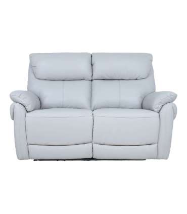 Diivan BOWEN 2-kohaline elektriline recliner 150x86xH102cm, hallikasbeež naturaalne nahk