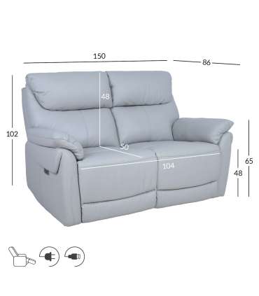 Diivan BOWEN 2-kohaline elektriline recl