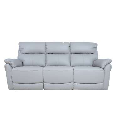 Diivan BOWEN 3-kohaline elektriline recliner 206x86xH102cm, hallikasbeež naturaalne nahk